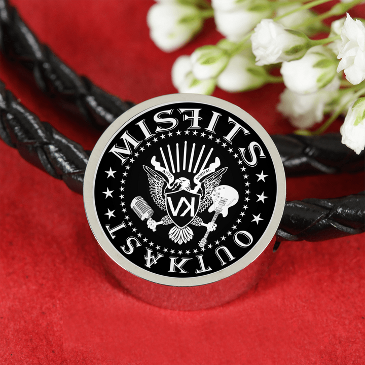 Misfits and Outkast Leather Charm Bracelet - Vagabondklothing.com
