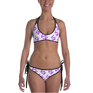 VK Purple/White  Bikini, Swim Suit, Vagabond Klothing Ko.- Vagabond Klothing Ko.
