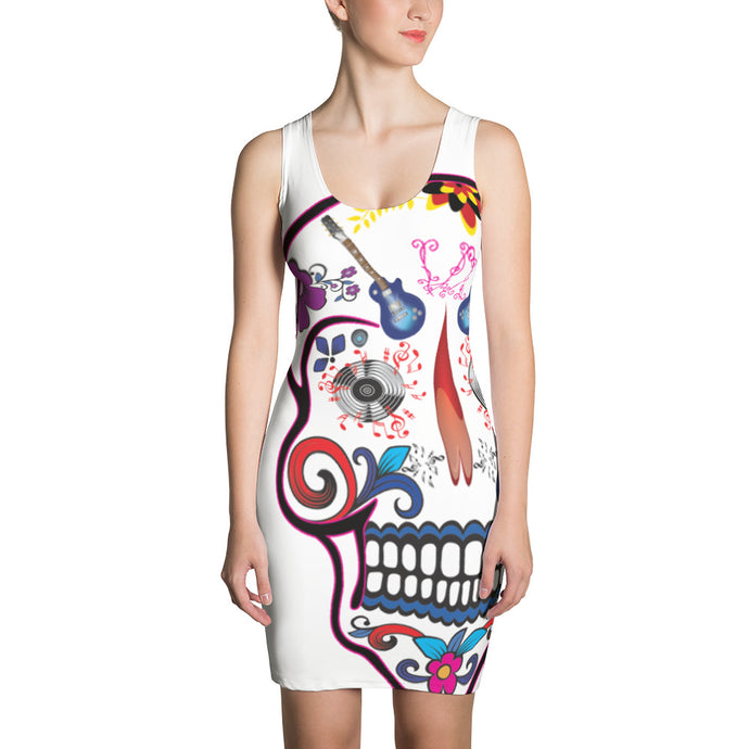 VK Sugar Skull Dress - White