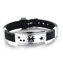 Lovers Stainless Steel Silicone Bracelets Twelve Constellations
