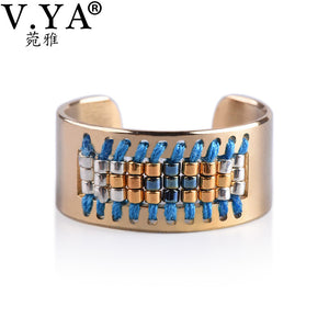 Stainless Steel Ring Women's Friendship Seed Bead Jewelry, Jewelry, Vagabond Klothing Ko.- Vagabond Klothing Ko.