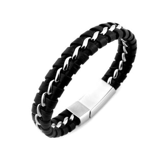 Soft Leather Knitted Stainless Steel Chain Magnetic Clasp, Jewelry, Vagabond Klothing Ko.- Vagabond Klothing Ko.